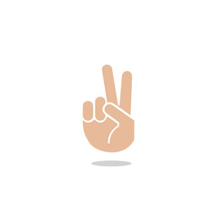 Peace hand gesture logo