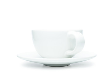 White coffee mug isolated on white background with Clipping path.