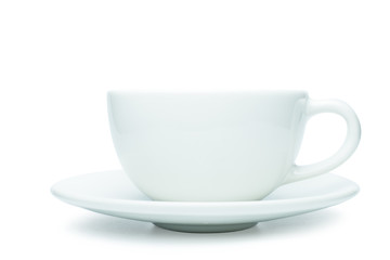 White coffee mug isolated on white background with Clipping path.