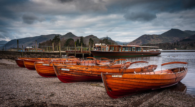 Rowing boats at Derwentwater