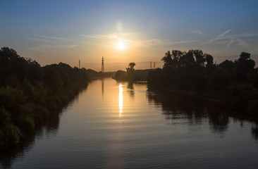 sunrise over the river