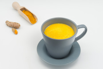 Turmeric tea isolated