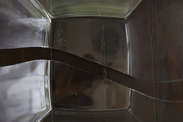 broken glass plate, transparent chopped glass