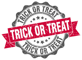 trick or treat stamp. sign. seal
