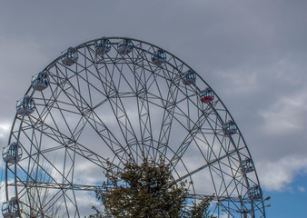 Russia. Khabarovsk-March 2019: View of the Ferris wheel