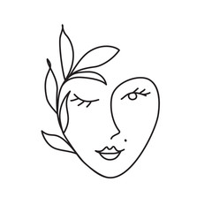 Abstract beauty woman face