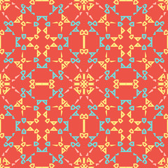 Abstract seamless pattern. The color palette Coral Reef. Soft warm colors. Tile for floor, ceiling, wall, bathroom, kitchen, living room, vinyl surface, napkin, paper, etc.