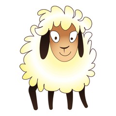 Cute sheep icon. Cartoon of cute sheep vector icon for web design isolated on white background