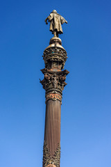 Fototapeta na wymiar Christopher Columbus Monument - Barcelona Spain