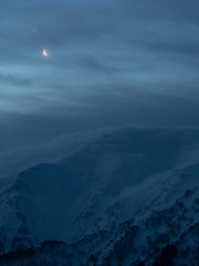 Snow mountain climbing