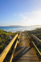 Fototapeta premium Treppe zur Lovers Cove an der Great Ocean Road in Esperance III