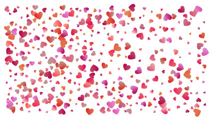 Colored heart confetti for womens holidays