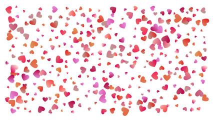 Colored heart confetti for womens holidays