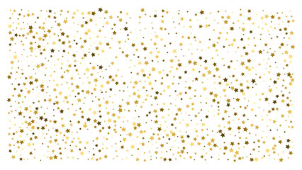 Gold stars. Confetti celebration