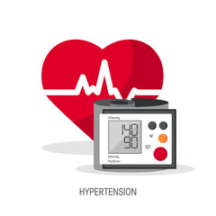 Blood pressure concept in flat style, vector