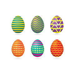 Colorful painted easter eggs