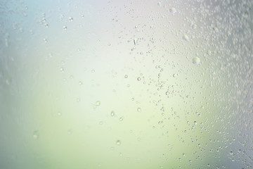 abstract drops glass background / texture fog rain, seasonal background, clear glass with water