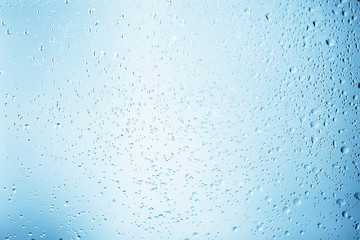 abstract drops glass background / texture fog rain, seasonal background, clear glass with water