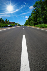 Asphalt car road