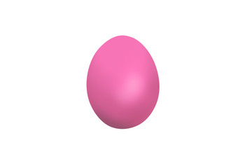 Lilac easter egg isolated on white background