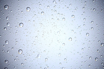 gray wet background / raindrops to overlay on the window, weather, background drops of water rain on the glass transparent