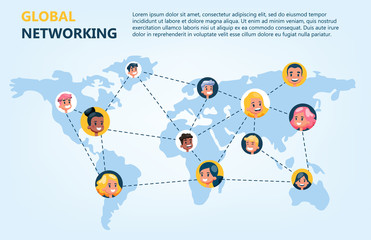 Global network concept. Idea of online communication