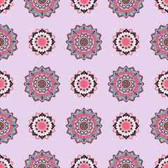 Oriental patterns in Indian style. Seamless pattern.