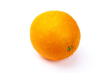 Orange. Juicy orange on white background.