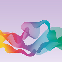 Multicolored abstract waves