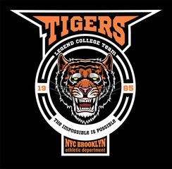 Mascot Tigers - sport team logo template.