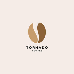Tornado Coffee logo simple logo template vector illustration - Vector