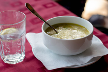 Bowl of Chicken and Vegetable soup