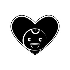Love baby icon. Element of maternity for mobile concept and web apps icon. Glyph, flat icon for website design and development, app development