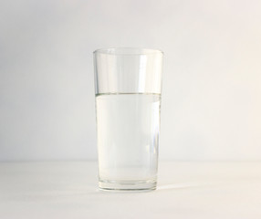 transparent glass Cup with water