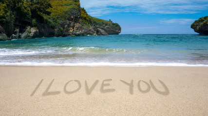 a beautiful beach to relax in summer, summer concept