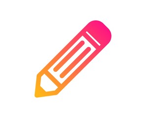 Pencil icon. Edit sign. Drawing or Writing equipment symbol. Classic flat style. Gradient pencil icon. Vector