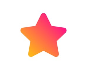 Star icon. Best rank sign. Bookmark or Favorite symbol. Classic flat style. Gradient star icon. Vector