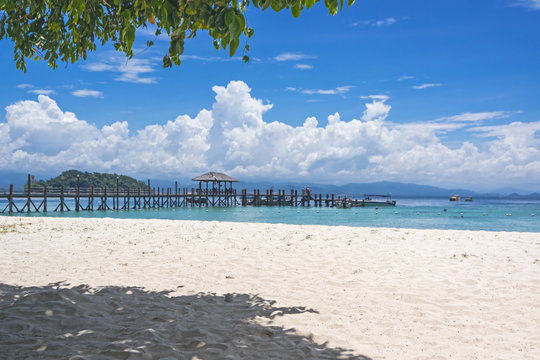 Beach on the Manukan Island, Sabah, Malaysia.