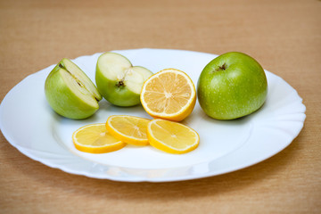 lemon and apple