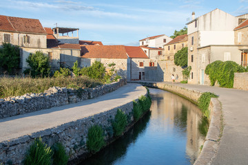 channel in Vrboska, Croatia, Hvar island