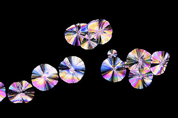 Crystals of ascorbic acid, microscope image