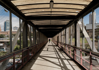 inside bridge over river
