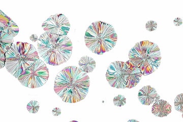 Crystals of paracetamol, abstract microscope image