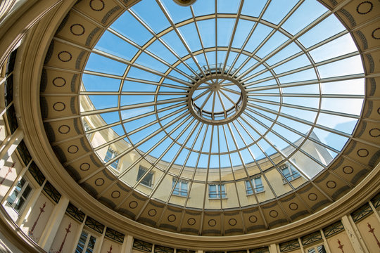 PARIS, FRANCE - APRIL 18, 2018 Rotunda of Galerie Colbert  - near National Institut of Art History