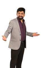 India, Indian Culture, Indian Ethnicity, Businessman, Men, White Background, Portrait, Business Person, Business, Asian and Indian Ethnicities, Mature Adult, Cut Out, Expertise, Suit, Professional Occ