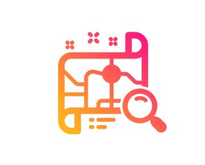 Search map icon. Find location address sign. Classic flat style. Gradient search map icon. Vector