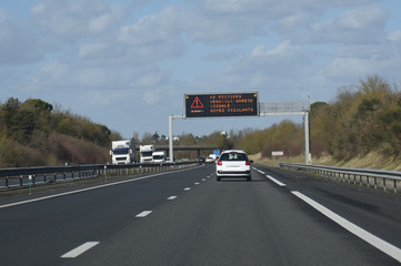 French motorway car stopped Poitiers