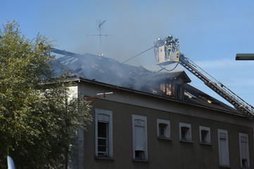 firefighter in intervention
