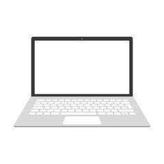Laptop Isolated on White Background. Vector Illustration.