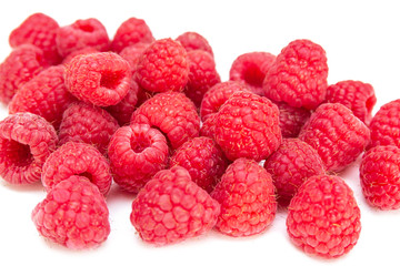 Group of Raspberry isolated on white background